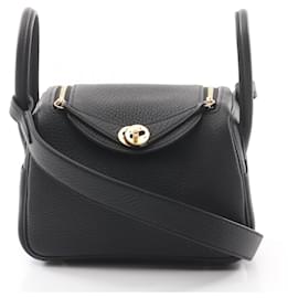 Hermès-Hermes Lindy Mini Shoulder Bag-Black