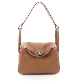 Hermès-Sac à épaule Hermès Lindy 26 or-Marron