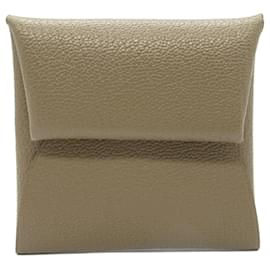 Hermès-Hermes Bastia Coin Case in Chevre Leather-Brown,Taupe