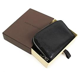 Louis Vuitton-Louis Vuitton Taiga Zippy Coin Purse-Black,Grey
