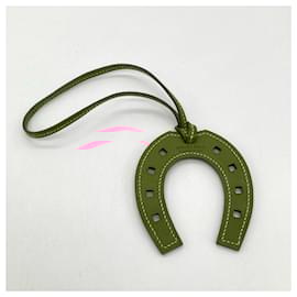 Hermès-Hermes Paddock Cheval Charm Leather Handbag Accessory-Red