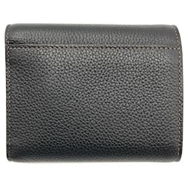 Burberry-Burberry TB Compact Wallet Tri-fold Leather-Black