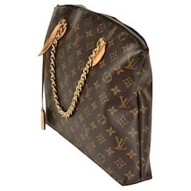 Louis Vuitton-Louis Vuitton Lockit Chain Handbag-Brown,Monogram