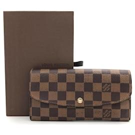 Louis Vuitton-Louis Vuitton Portefeuille Emily Long Wallet-Brown,Damier ebene