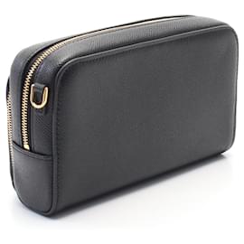 Dior-Dior Leather Caro Double Pouch Shoulder Bag-Black