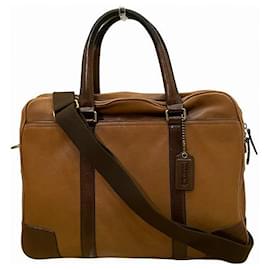 Coach-Sac à dos d'affaires 2WAY en cuir camel Coach-Marron