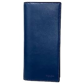 Coach-Coach Grain Leather Breast Pocket Wallet-Blue