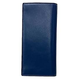 Coach-Coach Grain Leather Breast Pocket Wallet-Blue