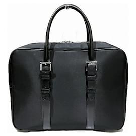 Burberry-Burberry Nylon Leather Tote Bag-Black