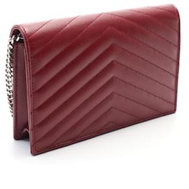 Yves Saint Laurent-Yves Saint Laurent Cassandra Leather Shoulder Bag-Brown