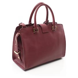 Yves Saint Laurent-Yves Saint Laurent Leather Baby Cabas YSL Handbag-Brown