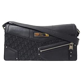 Dior-Dior Trotter Canvas Shoulder Bag-Black