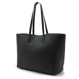 Yves Saint Laurent-Yves Saint Laurent Leather Tote Bag Black-Black