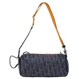 Dior-Dior Denim Shoulder Bag for Women-Blue