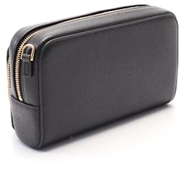 Dior-Dior Leather Caro Double Pouch Shoulder Bag-Black