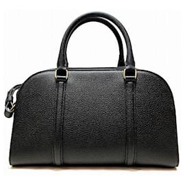 Yves Saint Laurent-Yves Saint Laurent Baby Duffle Rock Leather Handbag-Black