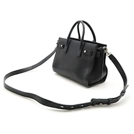 Yves Saint Laurent-Yves Saint Laurent Sac de Jour Nano Leather Handbag-Black