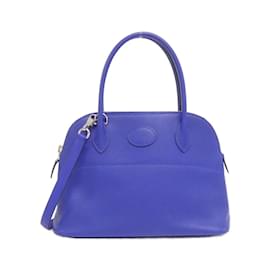 Hermès-Sac à main Hermes Bolide 27 cm-Bleu
