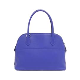 Hermès-Sac à main Hermes Bolide 27 cm-Bleu