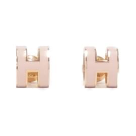 Hermès-Hermes Pop Ash MINI 608002FO Earrings-Pink,Golden