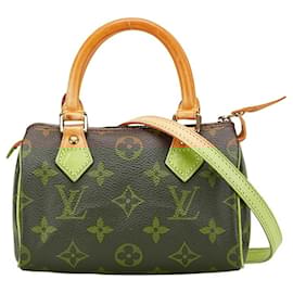 Louis Vuitton-Louis Vuitton Monogram Mini Speedy Handbag-Brown,Monogram