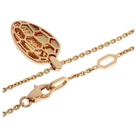 Bulgari-Bvlgari Serpenti Malachite Diamond Necklace-Pink