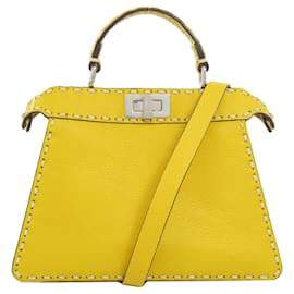 Fendi-Fendi Peekaboo iSeeU Selleria Handbag-Yellow