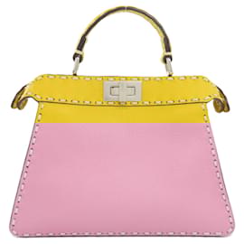 Fendi-Fendi Peekaboo iSeeU Selleria Handbag-Yellow