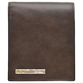 Cartier-Cartier Santos Bi-fold Leather Wallet-Brown
