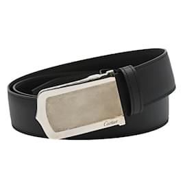 Cartier-Cinto reversível Cartier com fivela C para homens-Marrom,Preto
