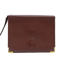 Borsa Second della linea Must di Cartier in rosso bordeaux Rosso Bordò