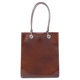 Cartier-Cartier Brown and Red Brown Leather Shoulder Bag-Brown