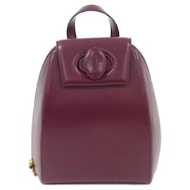 Cartier-Cartier Bordeaux Leather Backpack-Dark red