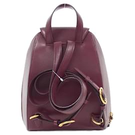 Cartier-Cartier Bordeaux Leather Backpack-Dark red