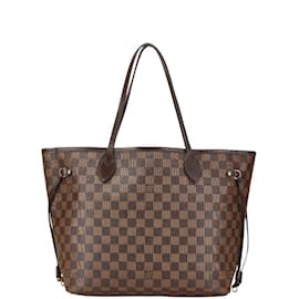 Louis Vuitton-Louis Vuitton Damier Neverfull MM Tote Bag-Brown,Damier ebene