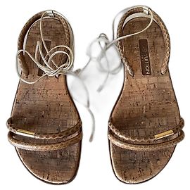 Sandali Louis Vuitton in pelle marrone Marrone