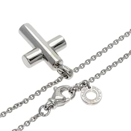 Bulgari-Bvlgari 18K White Gold Latin Cross Necklace-Other