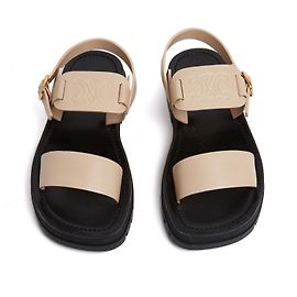Celine 2023 Triomphe Clea EU38 Beige Platform Sandals UK5 US7.5 Céline Beige