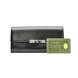 Cartier-Cartier Love Long Wallet in Black Leather-Black