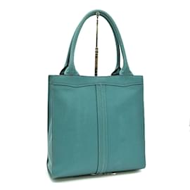 Valextra-Valextra Punch Small Tote Bag in Blue-Blue