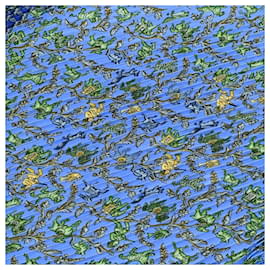 Hermès-Hermes Silk Scarf - Les Legendes de l'Arbre-Blue,Green,Yellow,Light blue