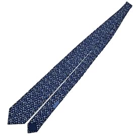Hermès-Hermes Navy Silk Cravat-Navy blue