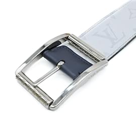 Louis Vuitton-Louis Vuitton Monogram Santur Reverso Reversible Belt-White,Navy blue