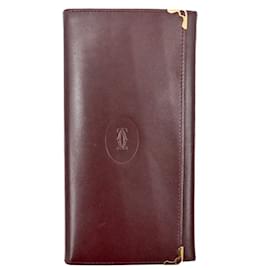 Cartier-Cartier Must Line Billfold Long Wallet-Red,Dark red