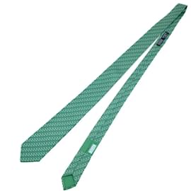Hermès-Hermes Green Silk Cravat-Green