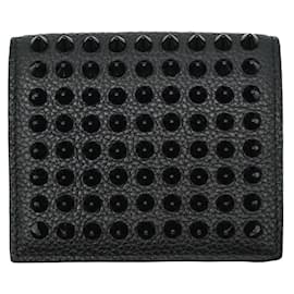 Christian Louboutin-Christian Louboutin Bi-fold Wallet in Black Leather-Black