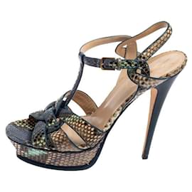 Yves Saint Laurent-Python YSL Tribute high heel sandal-Multiple colors
