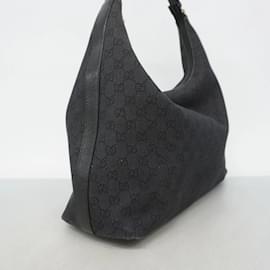 Gucci-Gucci Black Denim Shoulder Bag-Black