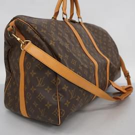 Louis Vuitton-Louis Vuitton Boston Bag Monogram Keepall Bandouliere 55-Brown