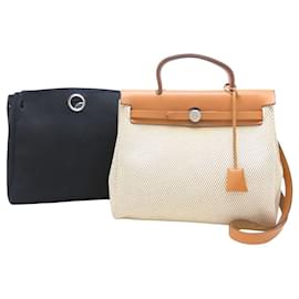 Hermès-Sac à bandoulière Hermes Airbag PM 2 voies-Noir,Beige